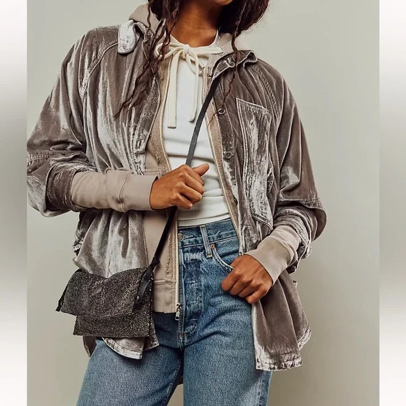 We The Free Night Skies Velvet Button-Up Shirt - Picture 6 of 7